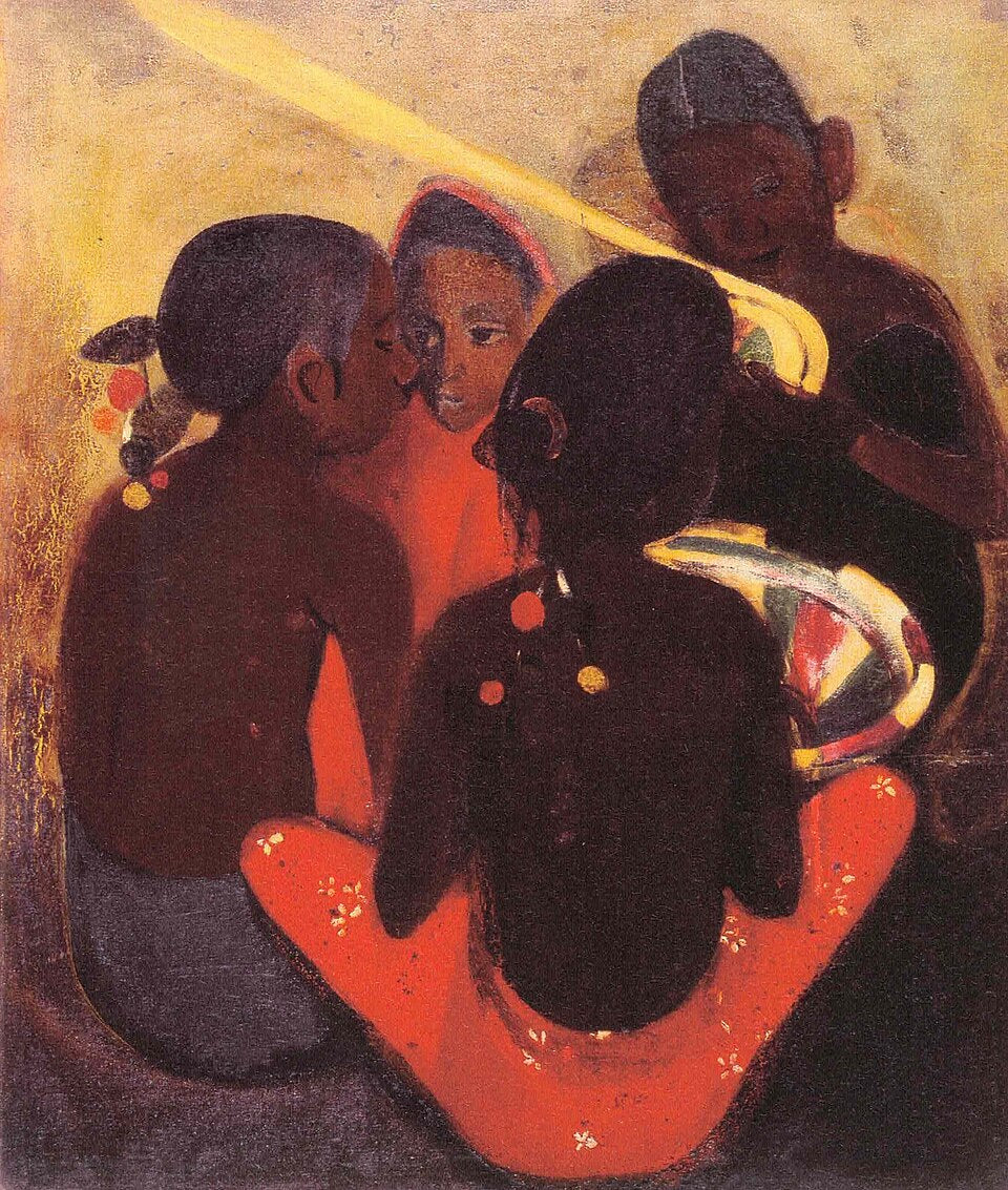 Amrita Sher-Gil Village Girls - Canvas Print