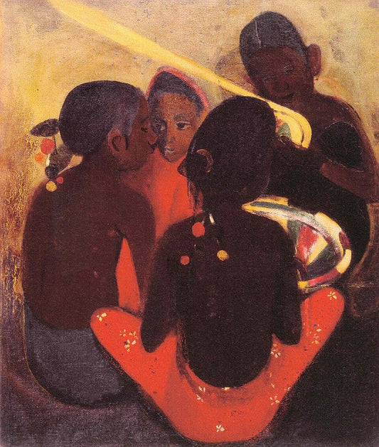 Amrita Sher-Gil Village Girls - Canvas Print