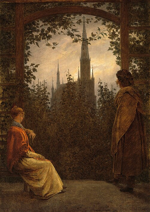 Caspar David Friedrich The Gazebo - Canvas Print
