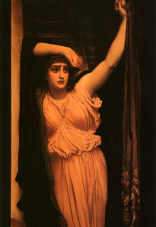 Frederic Leighton The Last Watch of Hero - Canvas Print