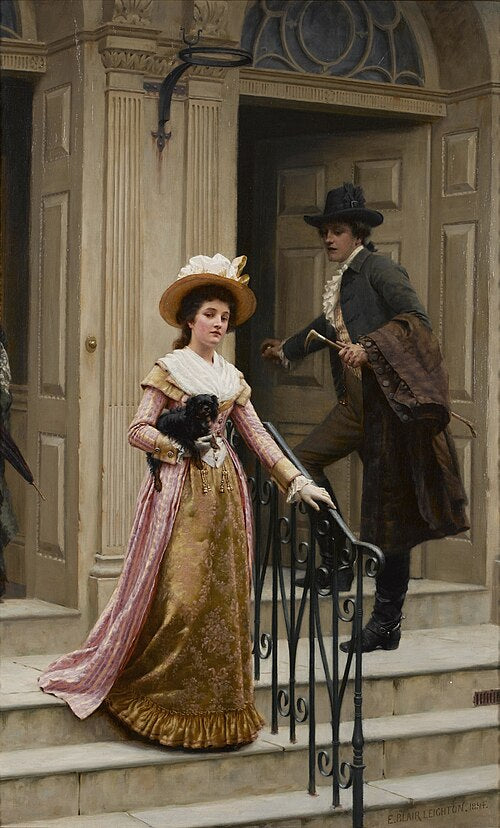 Edmund Blair Leighton My Next-Door Neighbour - Canvas Print