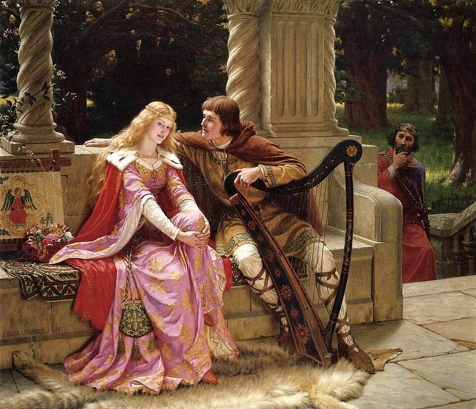 Edmund Blair Leighton Tristan and Isolde or The End of the Song - Canvas Print
