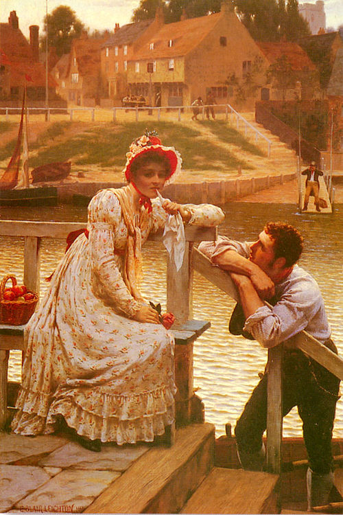 Edmund Blair Leighton Courtship, 1903 - Canvas Print