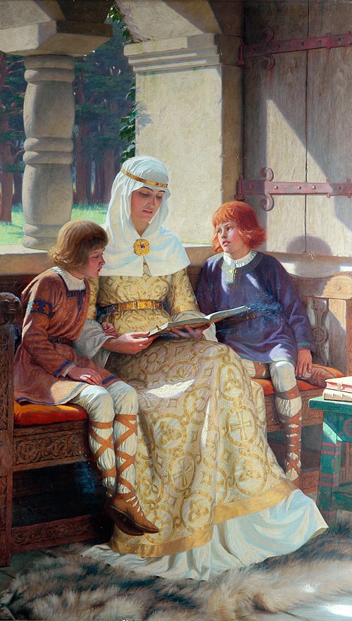 Edmund Blair Leighton The Boyhood of Alfred the Great - Canvas Print