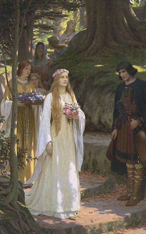 Edmund Blair Leighton My Fair Lady - Canvas Print