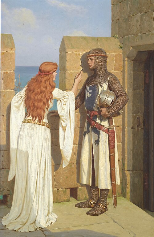 Edmund Blair Leighton The Shadow - Canvas Print