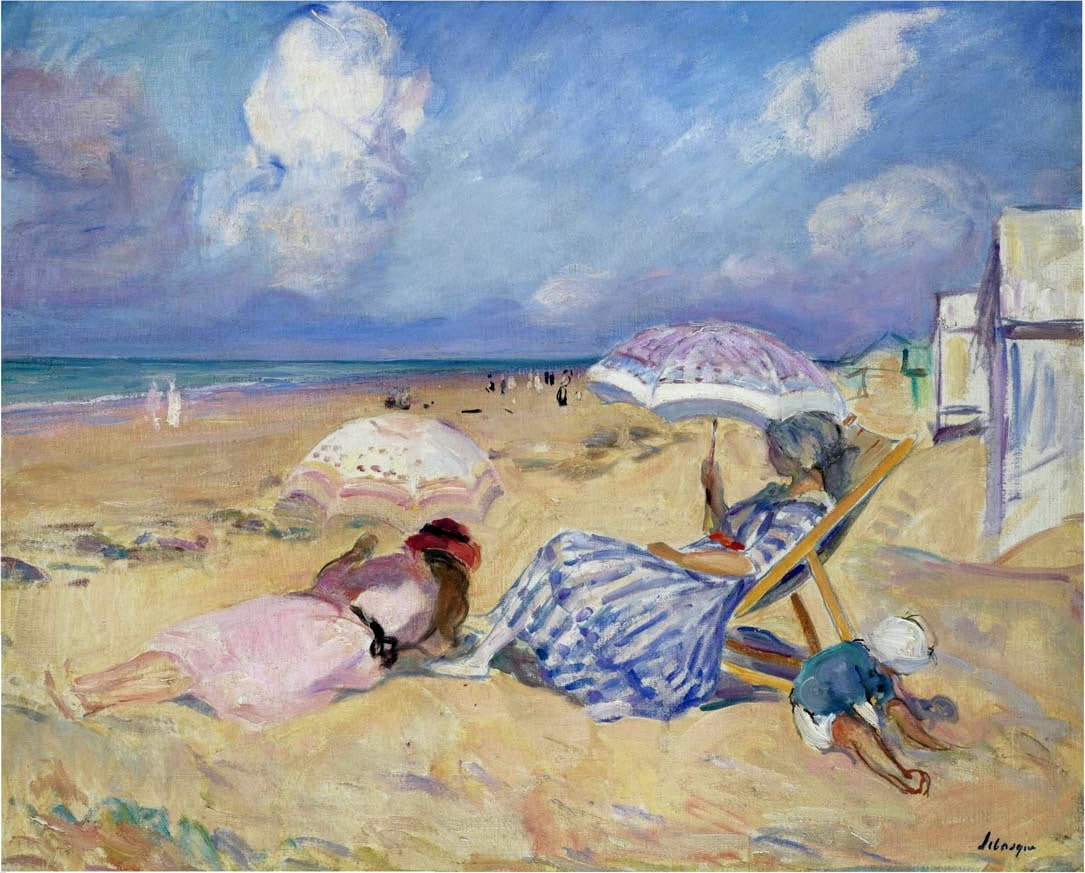  Henri Lebasque On the Beach - Canvas Print