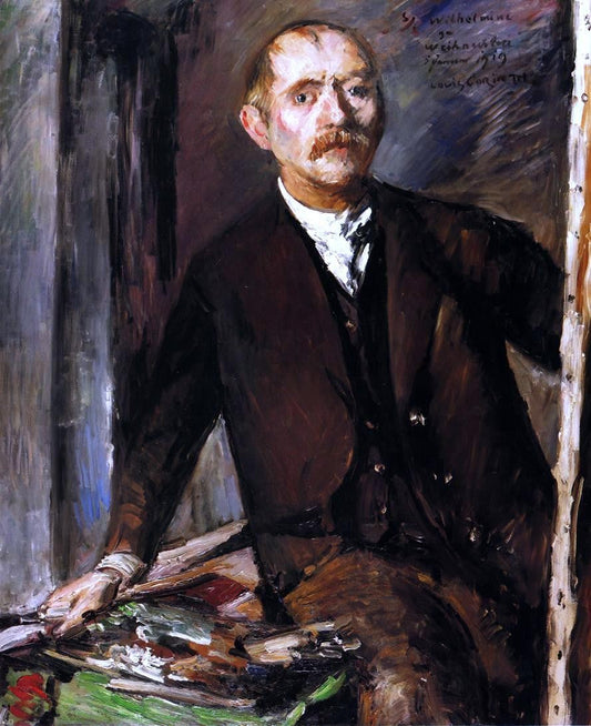  Lovis Corinth Self Portrait at the Easel - Canvas Print