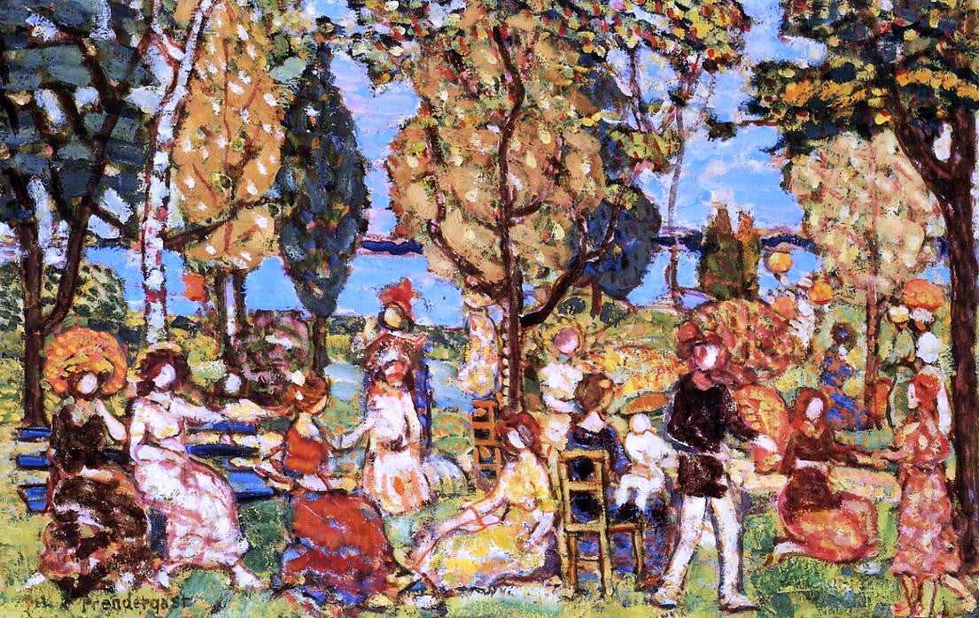  Maurice Prendergast In the Park (also known as The Promenade) - Canvas Print