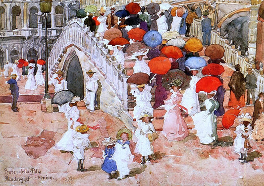  Maurice Prendergast Ponte Della Paglia - Canvas Print