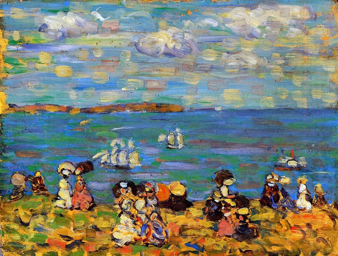  Maurice Prendergast St. Malo (also known as Sketch, St. Malo) - Canvas Print