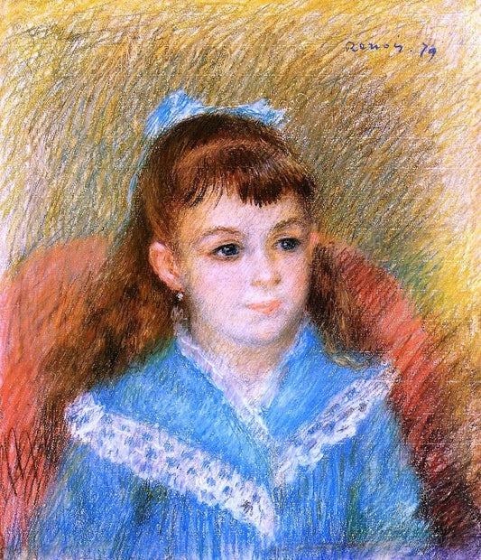  Pierre Auguste Renoir Portrait of a Young Girl (also known as Elizabeth Maitre) - Canvas Print