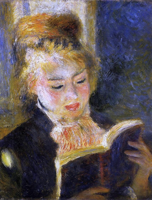  Pierre Auguste Renoir The Reader (also known as Young Woman Reading a Book) - Canvas Print