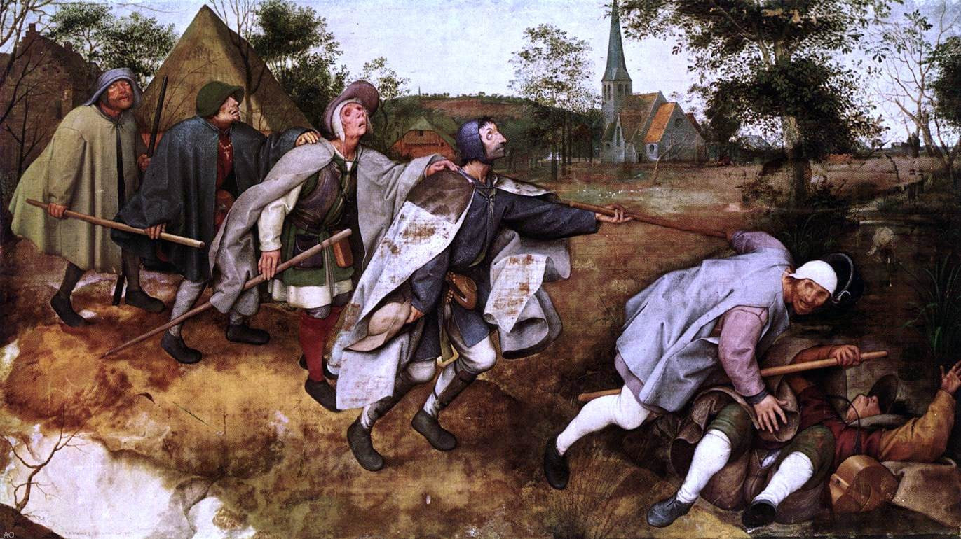  The Elder Pieter Bruegel The Parable of the Blind Leading the Blind - Canvas Print