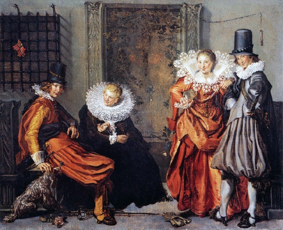  Willem Pietersz Buytewech Elegant Courting Couples - Canvas Print