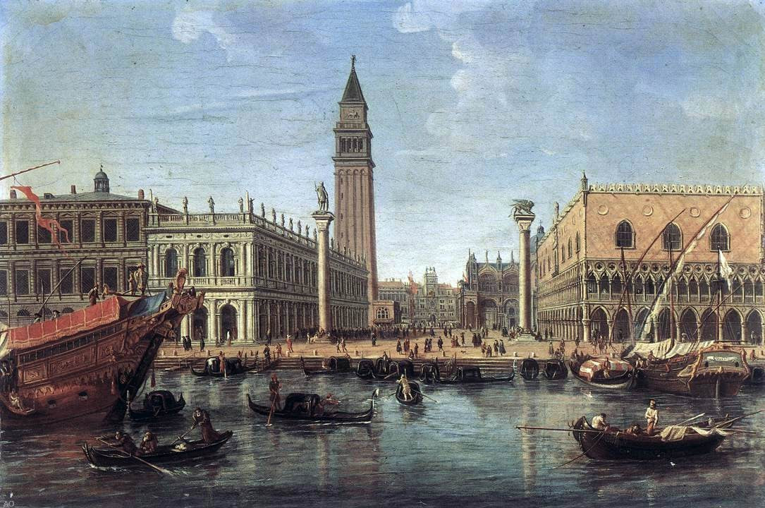  Caspar Andriaans Van Wittel The Piazzetta from the Bacino di San Marco - Canvas Print