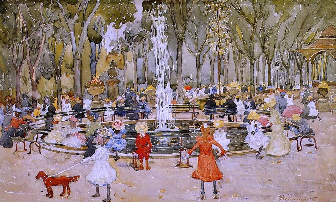  Maurice Prendergast In Central Park, New York - Canvas Print