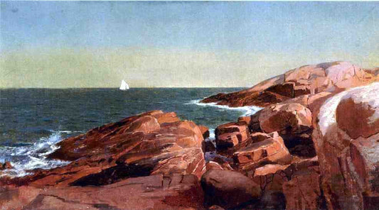  William Stanley Haseltine Rocks at Narragansett - Canvas Print