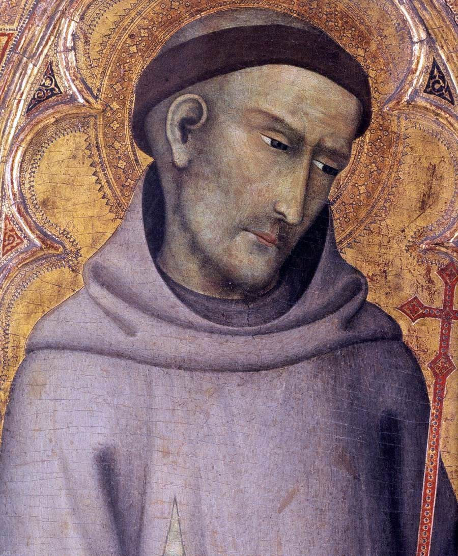  Andrea di Vanni D'Andrea St Francis of Assisi (detail) - Canvas Print