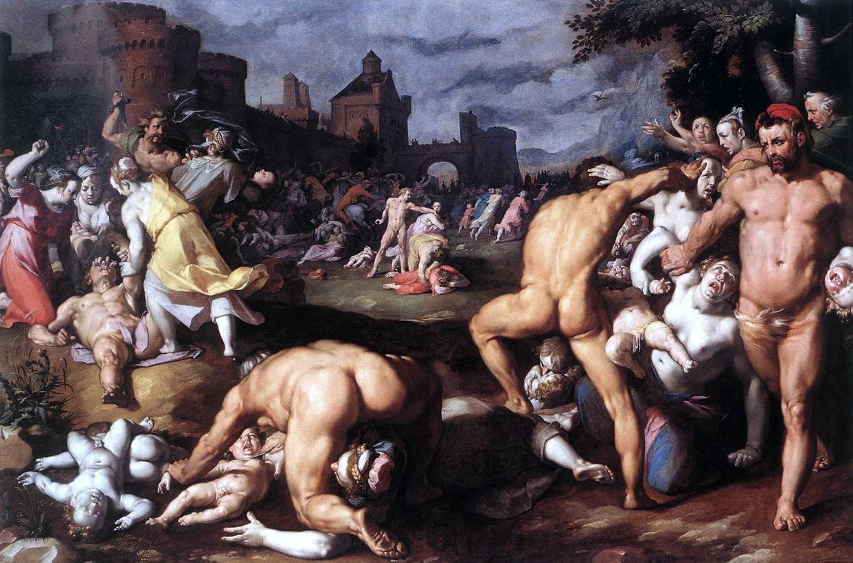  Cornelis Van Haarlem Massacre of the Innocents - Canvas Print