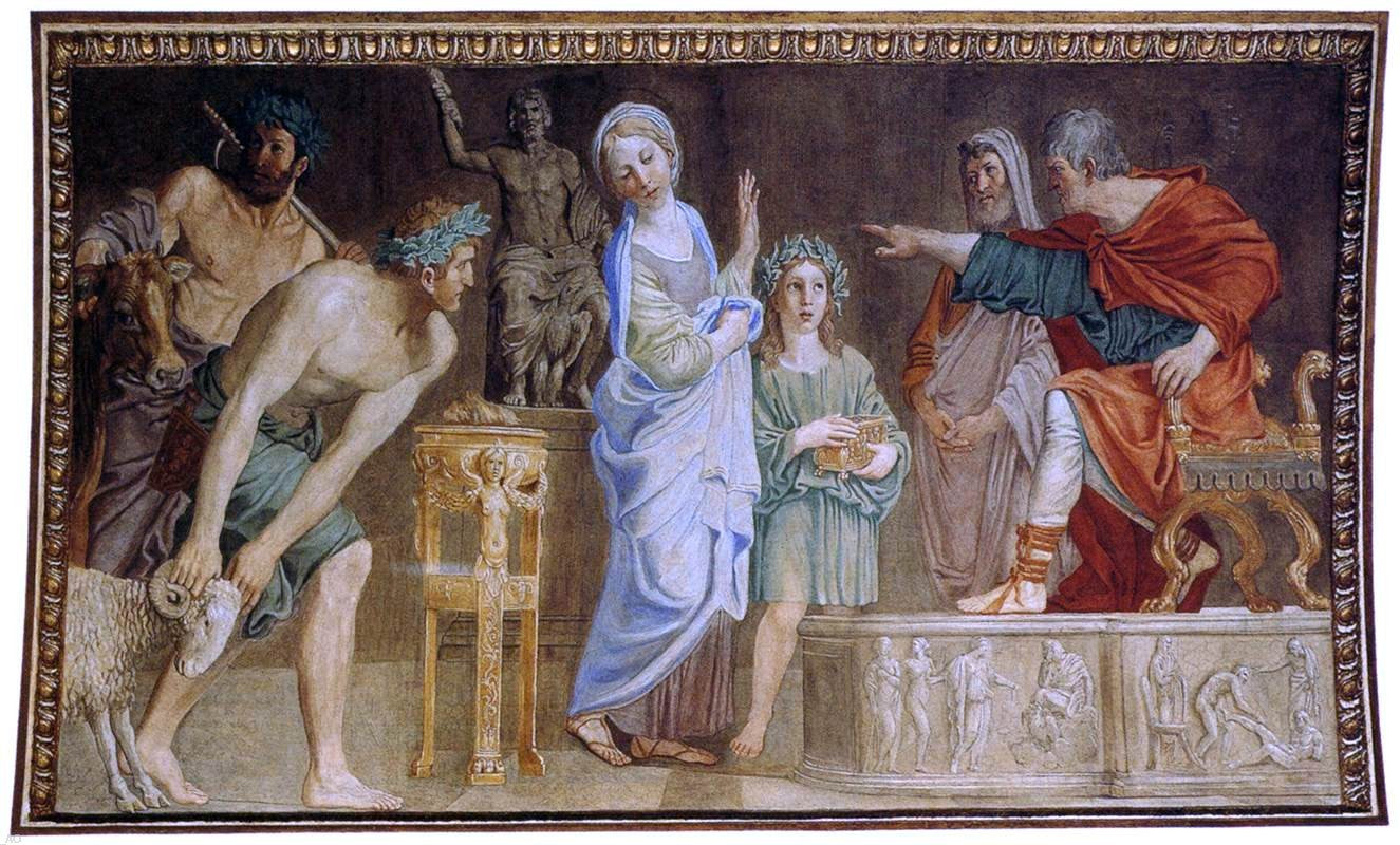  Domenichino St Cecilia before the Judge - Canvas Print