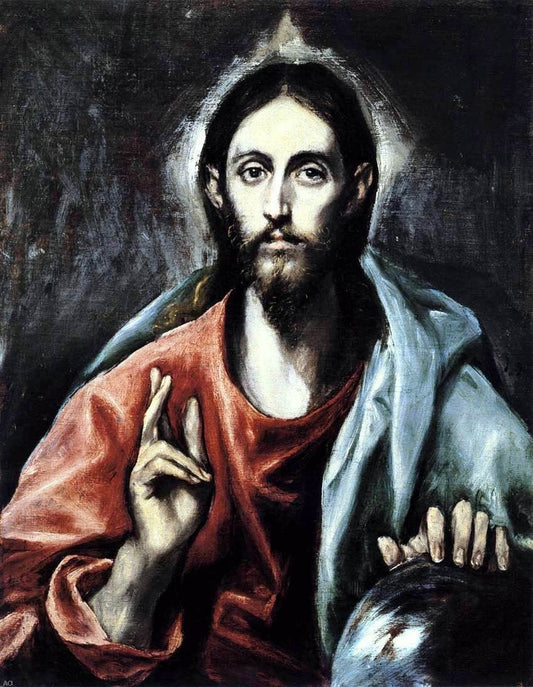  El Greco Christ as Saviour - Canvas Print