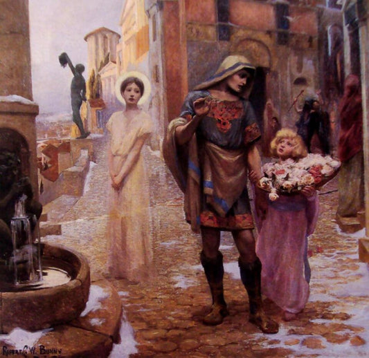Rupert Bunny The Roses of Saint Dorothea - Canvas Print