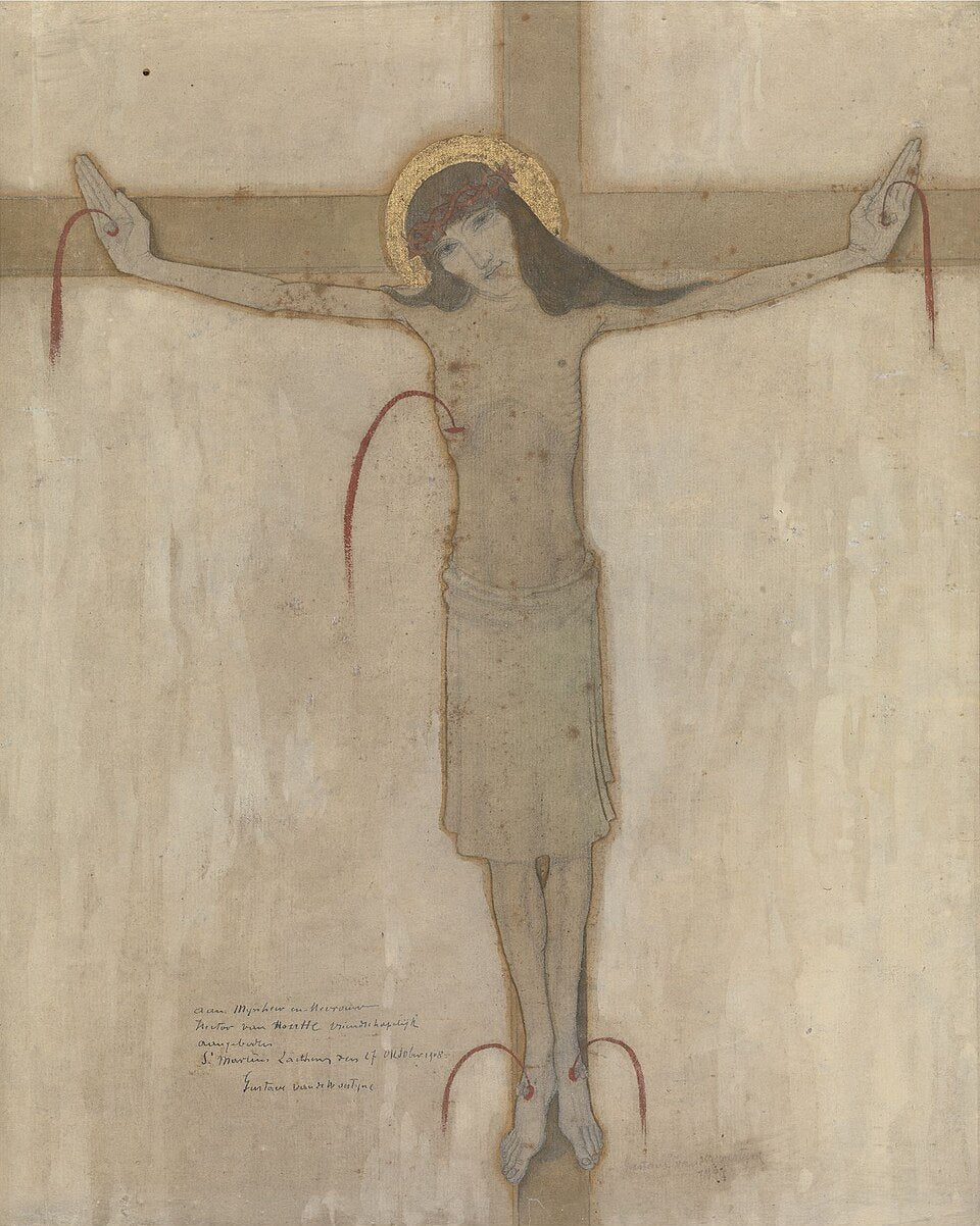 Gustave Van de Woestijne Eucharistic Christ - Canvas Print