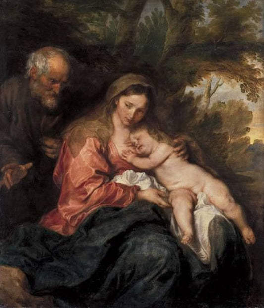 Anthony van Dyck Rest on the Flight into Egypt - Canvas Print
