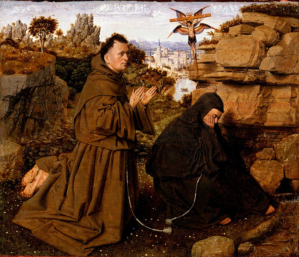 Jan van Eyck Saint Francis Receiving the Stigmata II - Canvas Print