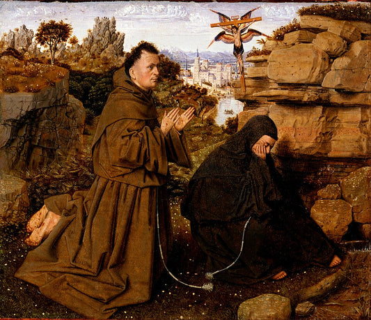 Jan van Eyck Saint Francis Receiving the Stigmata II - Canvas Print