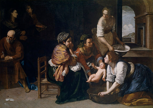 Artemisia Gentileschi Nativity of St. John the Baptist - Canvas Print