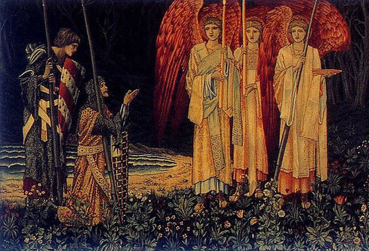 William Morris The Vision of the Holy Grail - Left Side - Canvas Print
