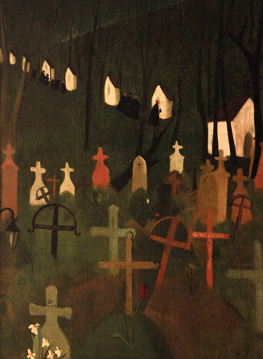Amrita Sher-Gil Merry Cemetery - Canvas Print
