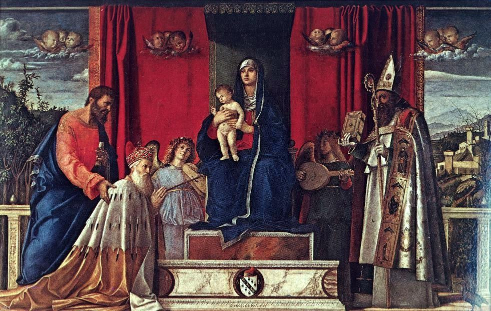  Giovanni Bellini Barbarigo Altarpiece - Canvas Print