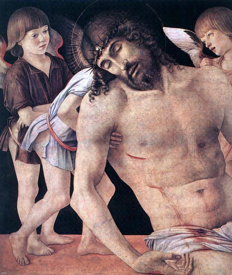  Giovanni Bellini Pieta (detail) - Canvas Print