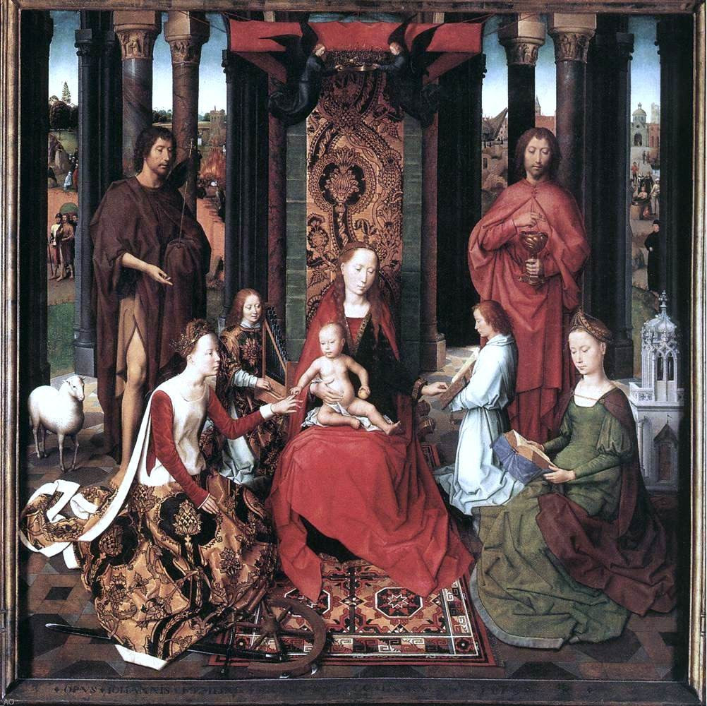  Hans Memling St John Altarpiece (central panel) - Canvas Print