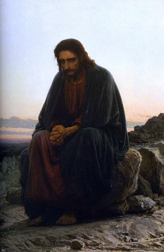  Ivan Nikolaevich Kramskoy Christ in the Wilderness - Canvas Print