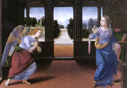  Lorenzo Di Credi Annunciation (detail) - Canvas Print