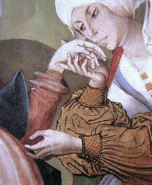  Master M S The Visitation (detail) - Canvas Print