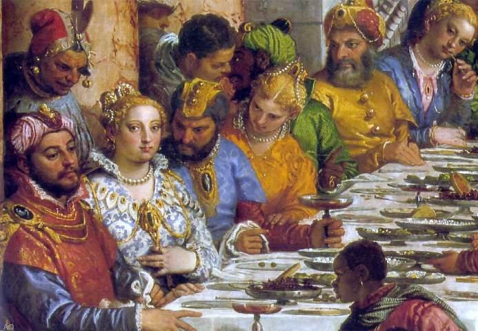  Paolo Veronese The Marriage at Cana [detail: 1] - Canvas Print