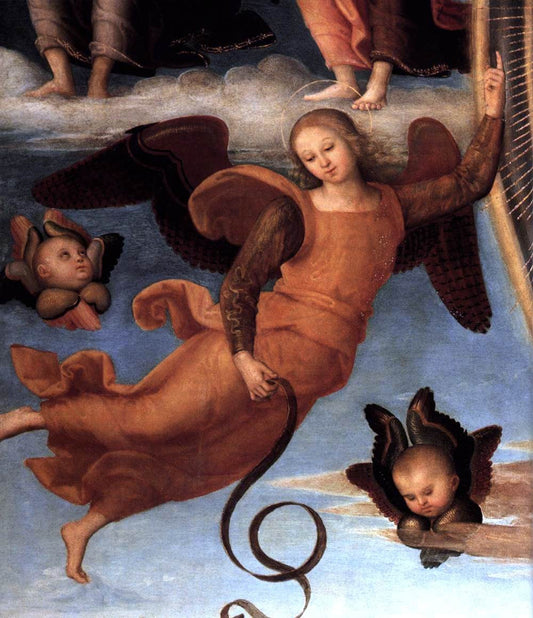  Pietro Perugino Assumption of the Virgin (detail) - Canvas Print