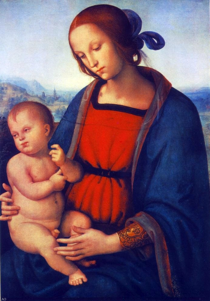  Pietro Perugino Madonna with Child - Canvas Print