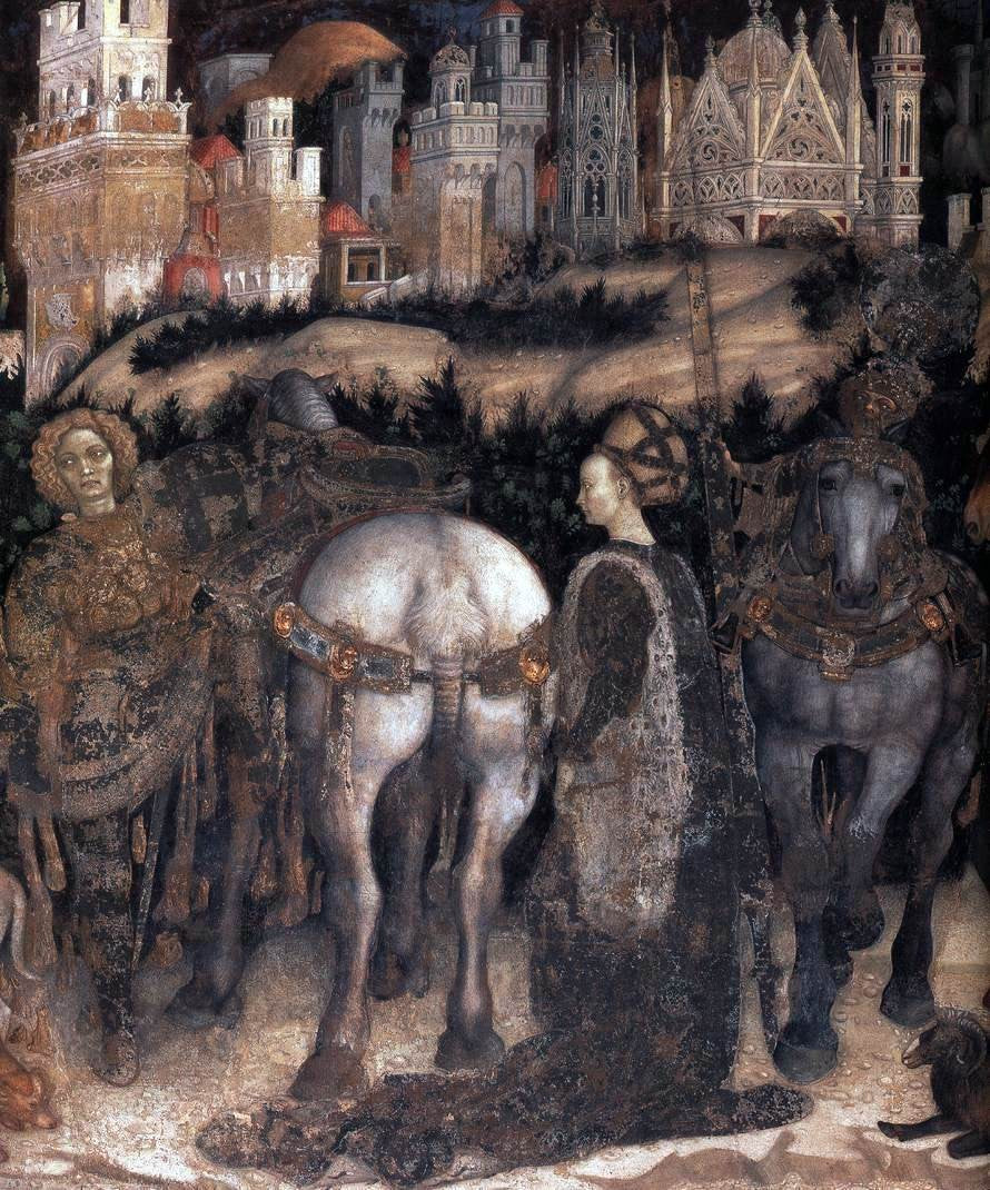  Antonio Pisanello Saint George and the Princess of Trebizond (detail) - Canvas Print