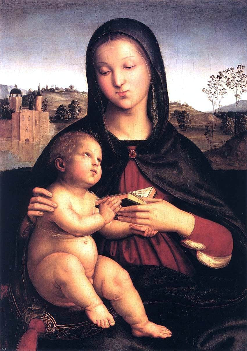  Raphael Madonna and Child - Canvas Print