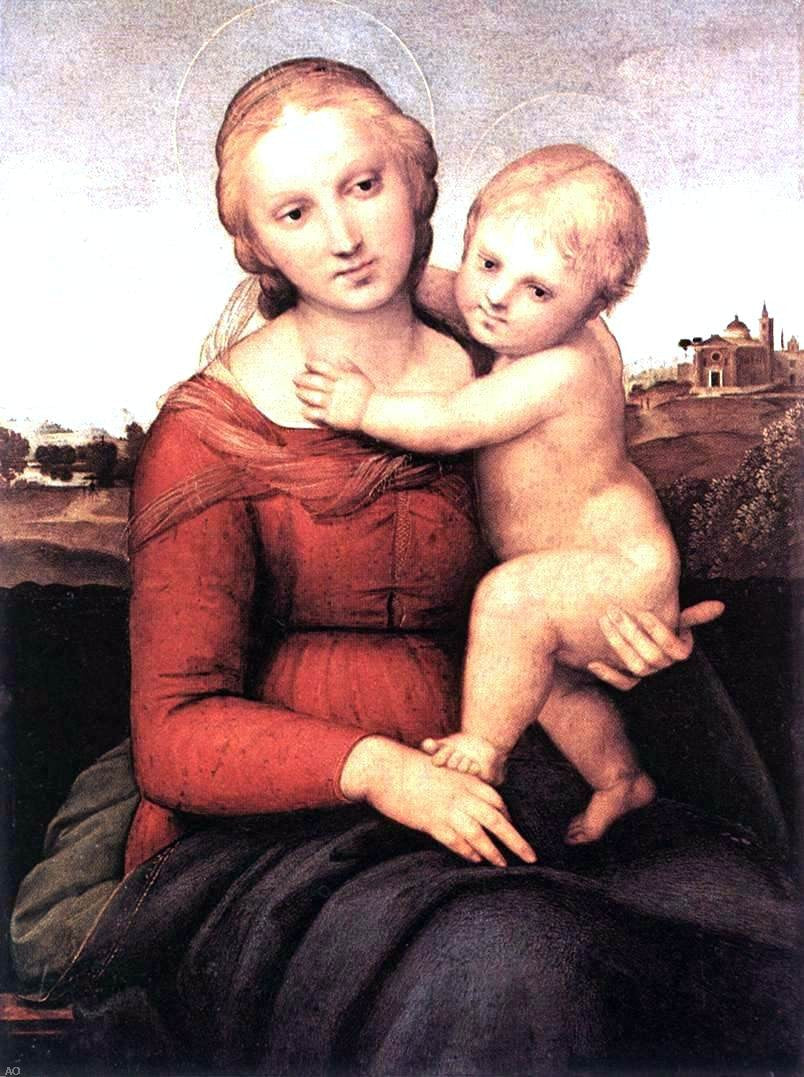  Raphael Madonna and Child (The Small Cowper Madonna) - Canvas Print