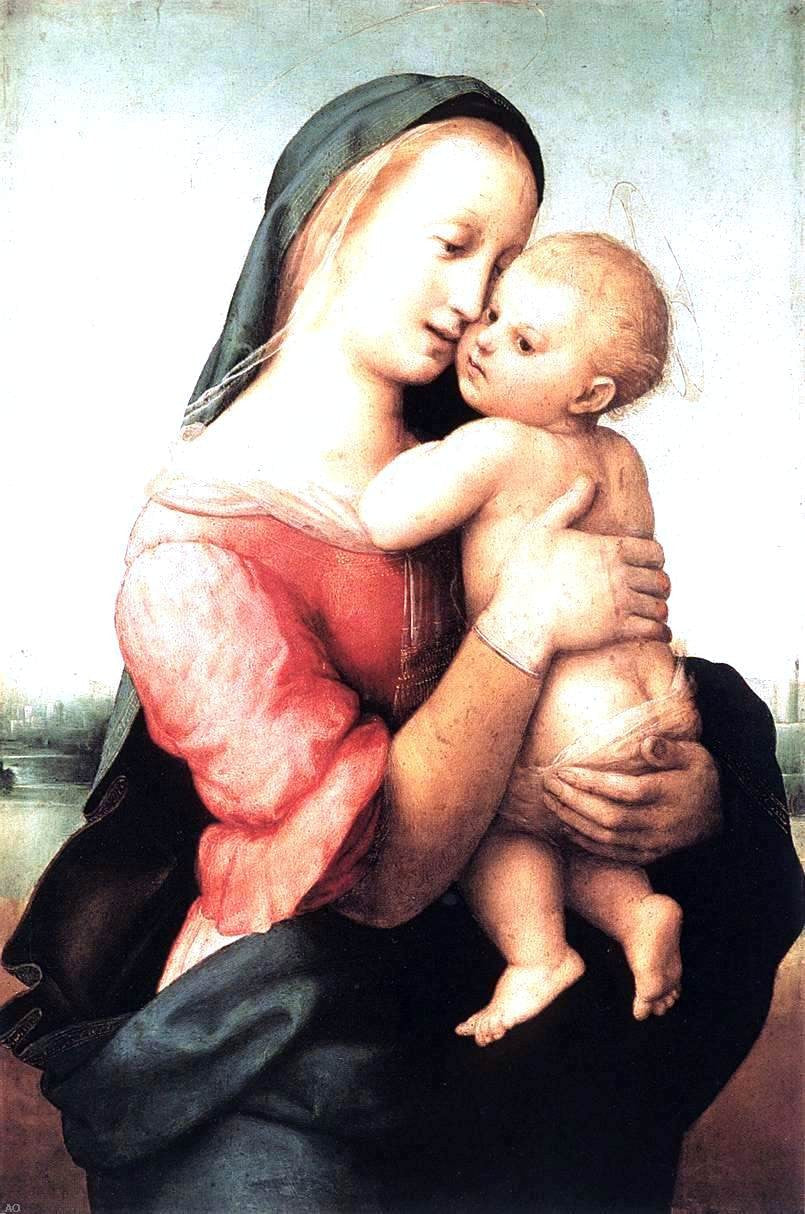  Raphael Madonna and Child (The Tempi Madonna) - Canvas Print