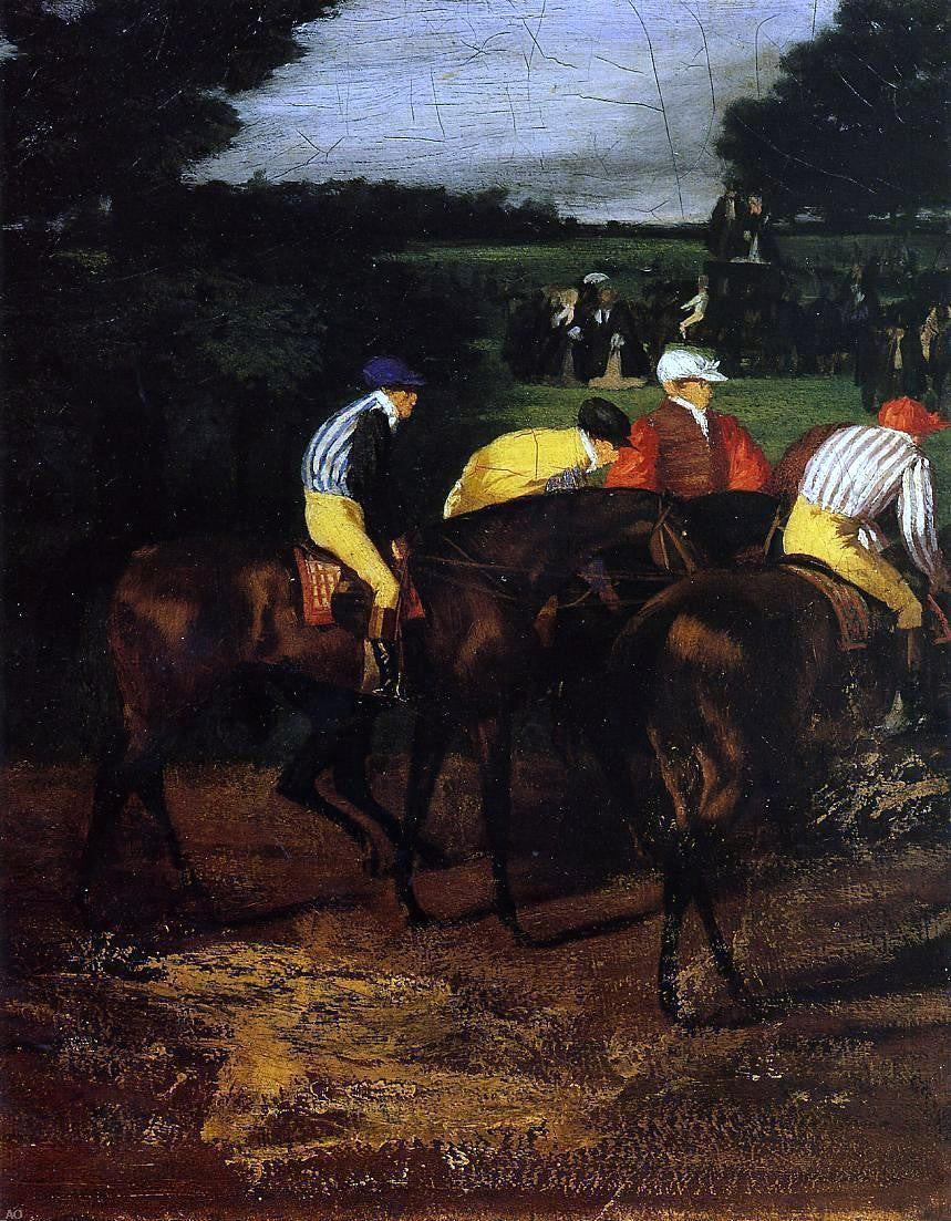  Edgar Degas Jockeys at Epsom - Canvas Print