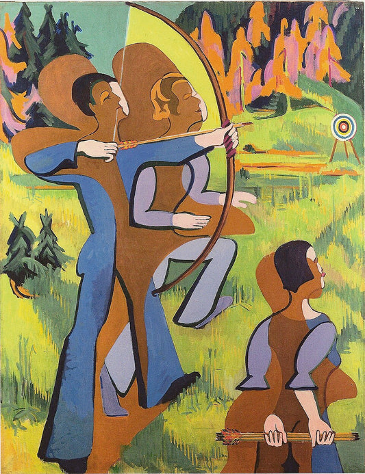Ernst Ludwig Kirchner Archers - Canvas Print