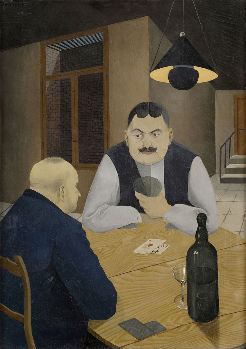 Hans Mertens Card Players - Canvas Print